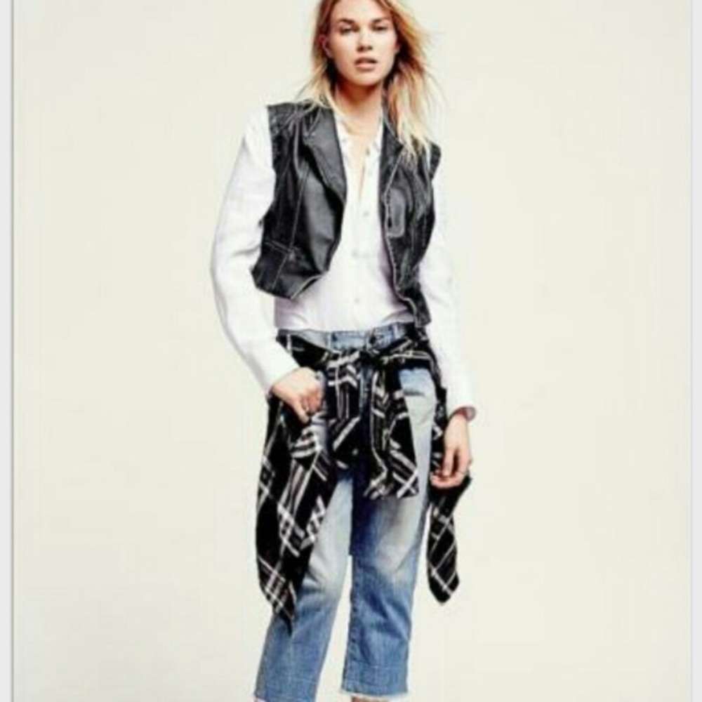 Free People Moto Vegan Vest